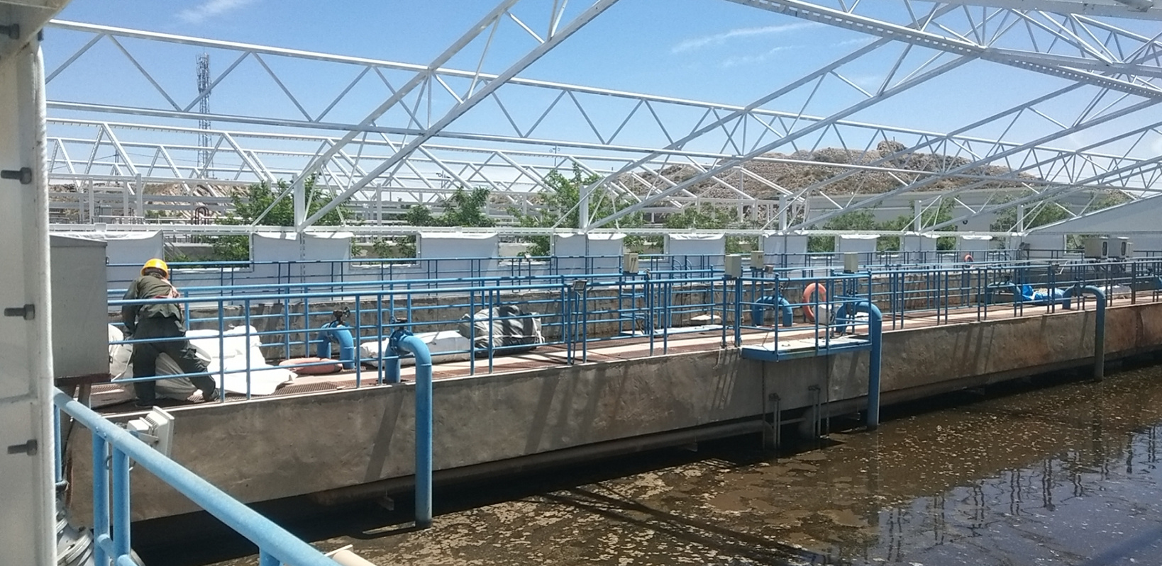 甘肅景泰縣污水處理廠膜結構加蓋