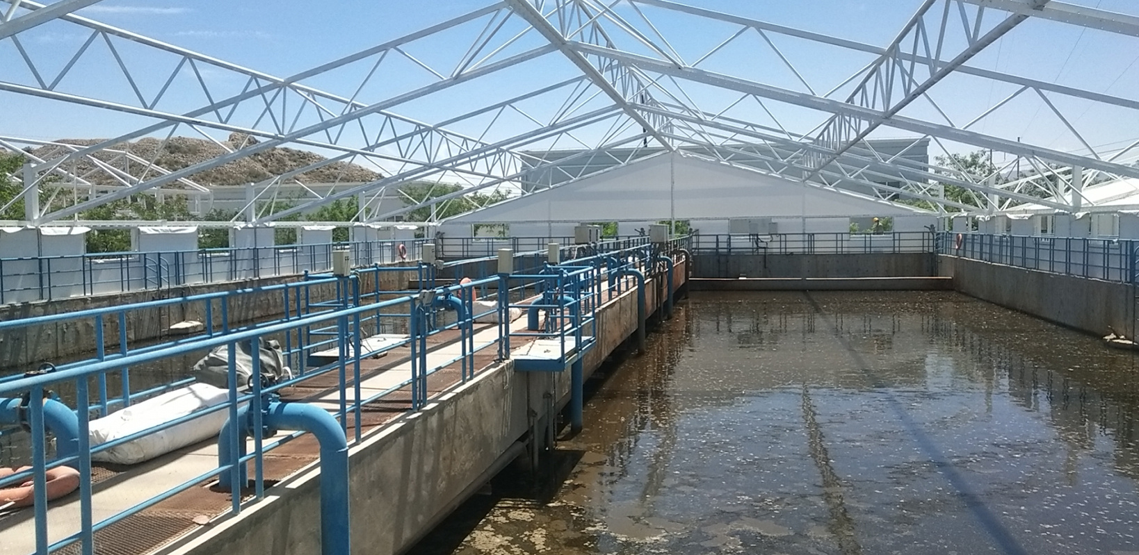 甘肅景泰縣污水處理廠膜結構加蓋